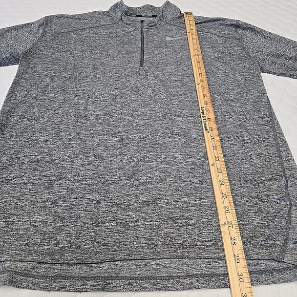 Nike Running Mens Dri-Fit 1/4 Zip Pullover Sz XL Gray Stretch Reflective - Picture 10 of 10
